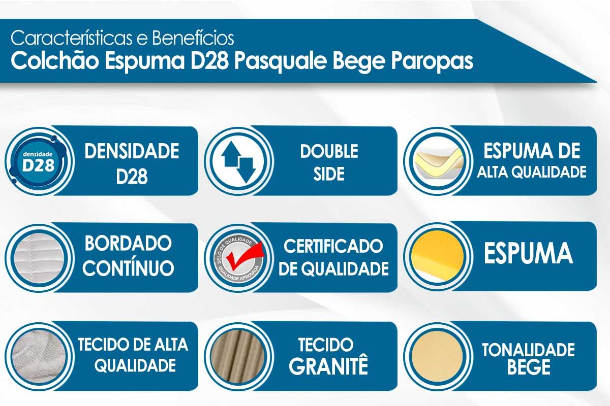 Colchão D28 Paropas Pasquale Clean Colchão D28 Paropas Pasquale Clean