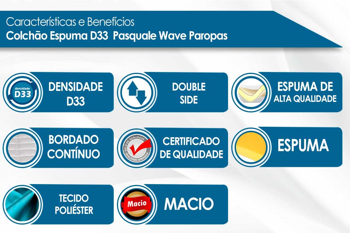 Colchão D33 Paropas Pasquale Wave Clean Colchão D33 Paropas Pasquale Wave Clean