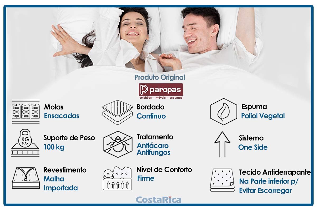 Colchão Molas Ensacadas Paropas Basic