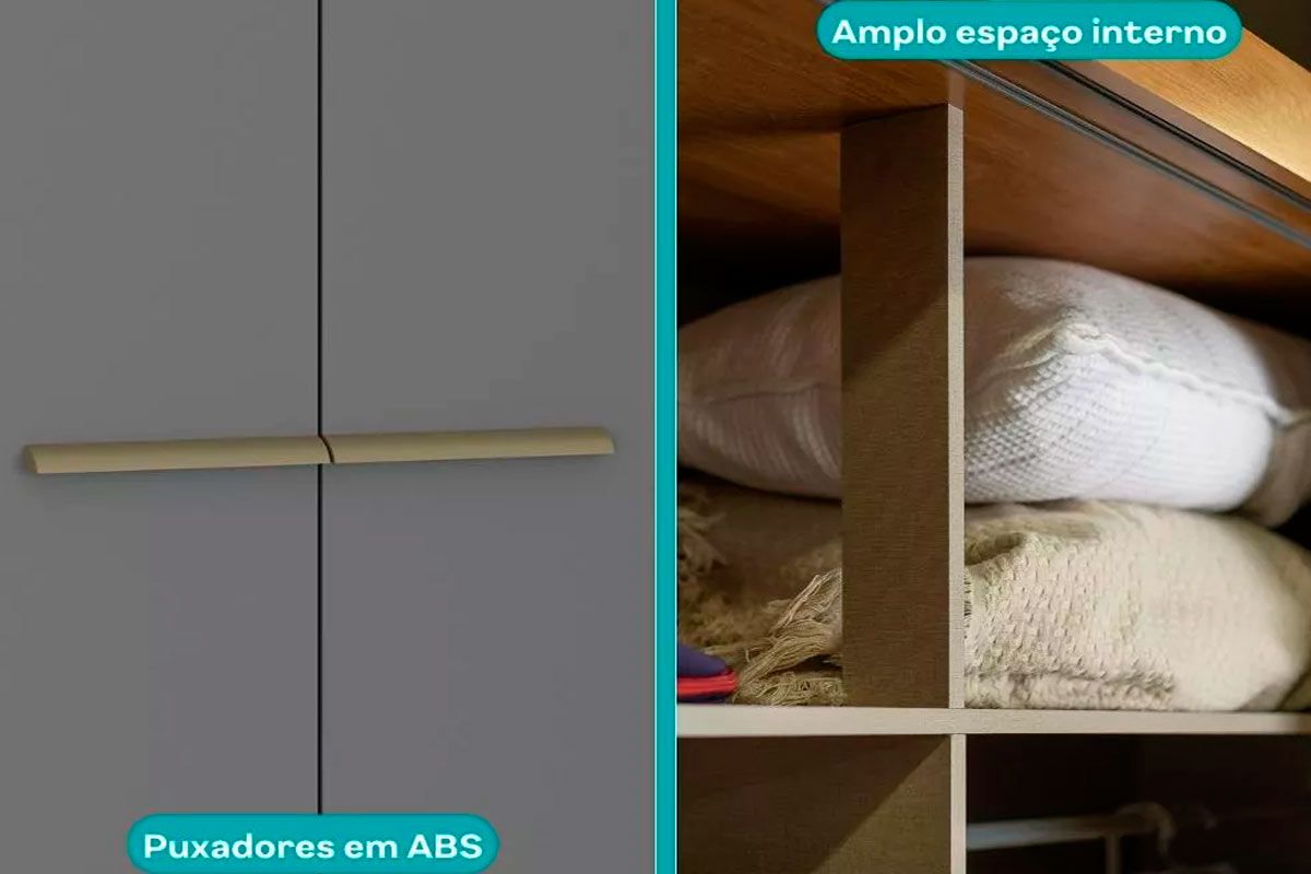 Guarda Roupa Casal 6 Portas e 3 Gavetas Belmont 1154 Carraro Guarda Roupa Casal 6 Portas e 3 Gavetas Belmont 1154 Carraro
