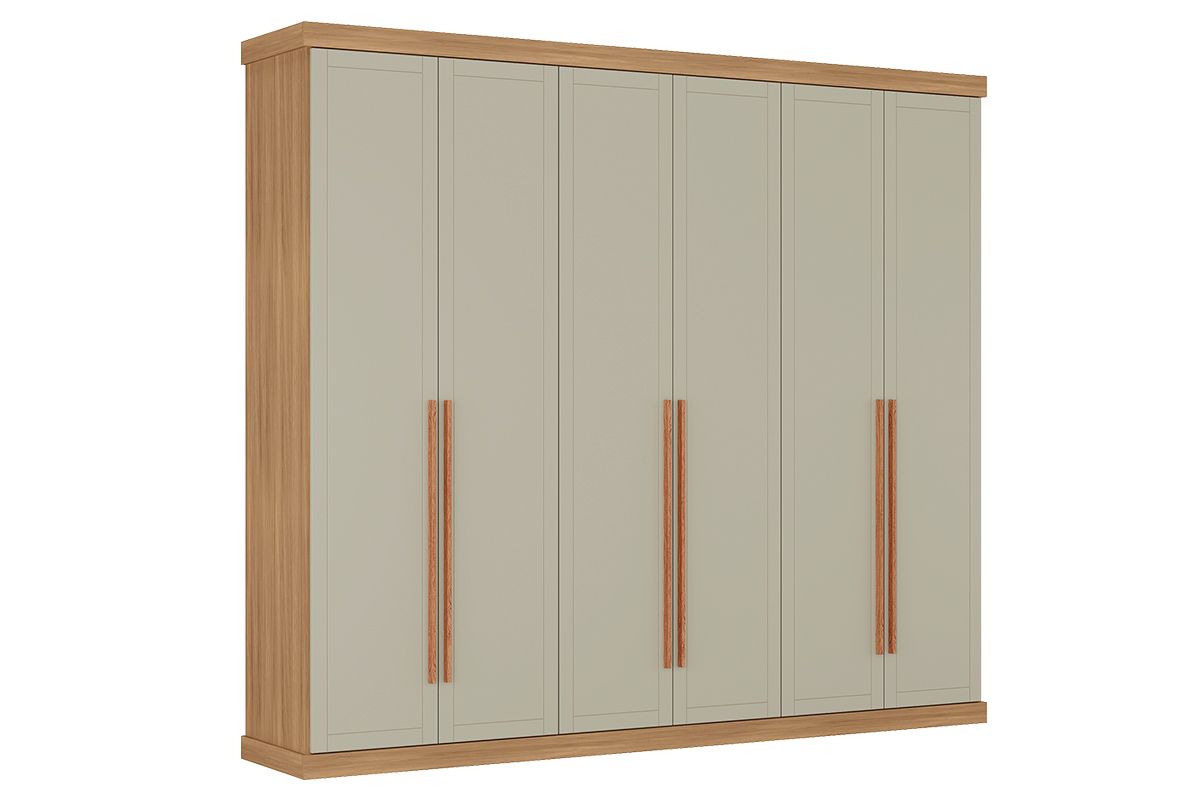 Guarda Roupa Casal 6 Portas e 6 Gavetas Capri 1159 CarraroCedro/Salvia