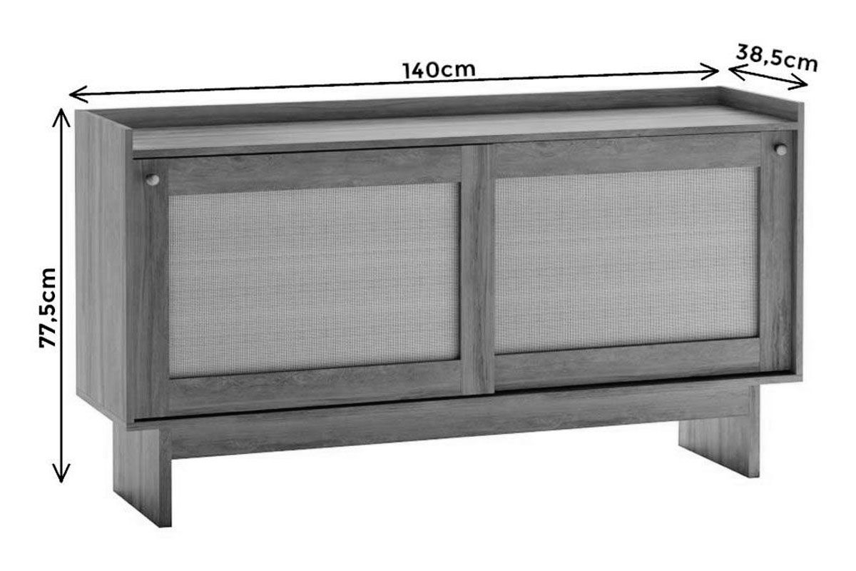 Buffet de Sala Jantar Átria 1295 c/2 Portas c/Tela Carraro