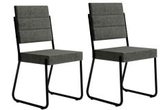 Cadeira Jantar 1736 Aço Kit 2Un Carraro