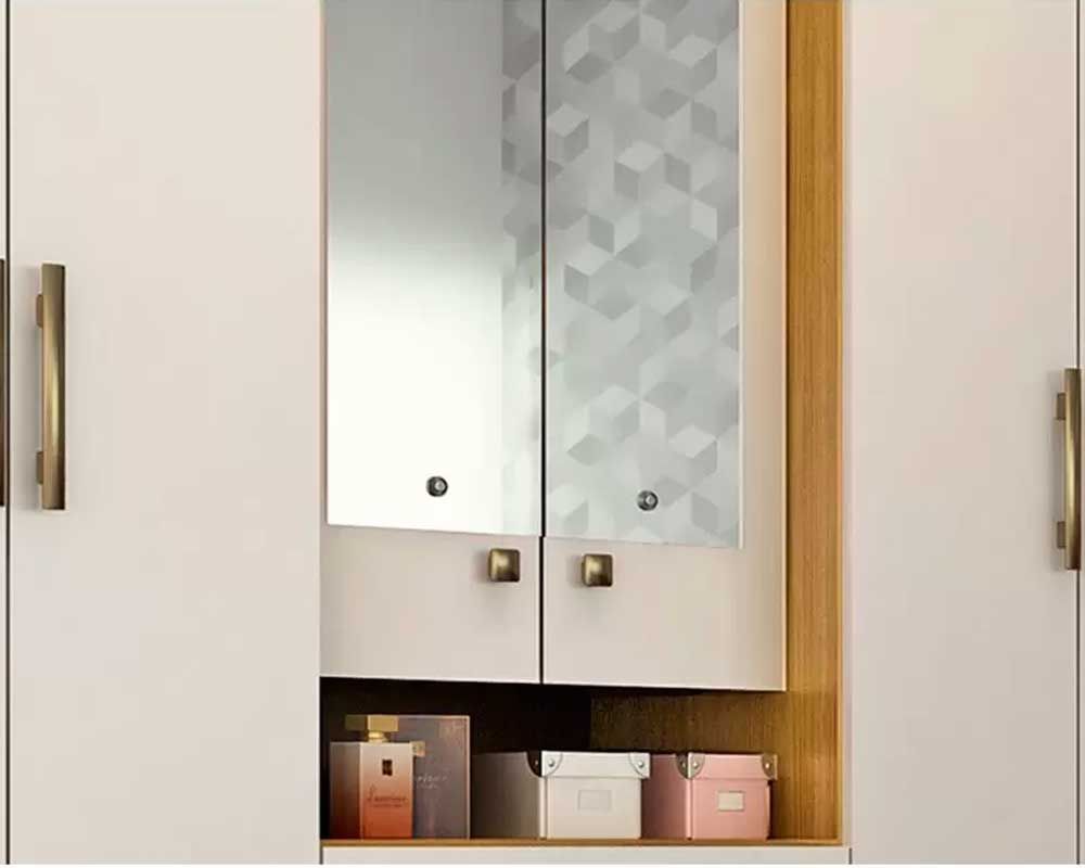 Guarda Roupa Casal 6 Portas (2 c/Espelho) e 9 Gavetas Débora ACP