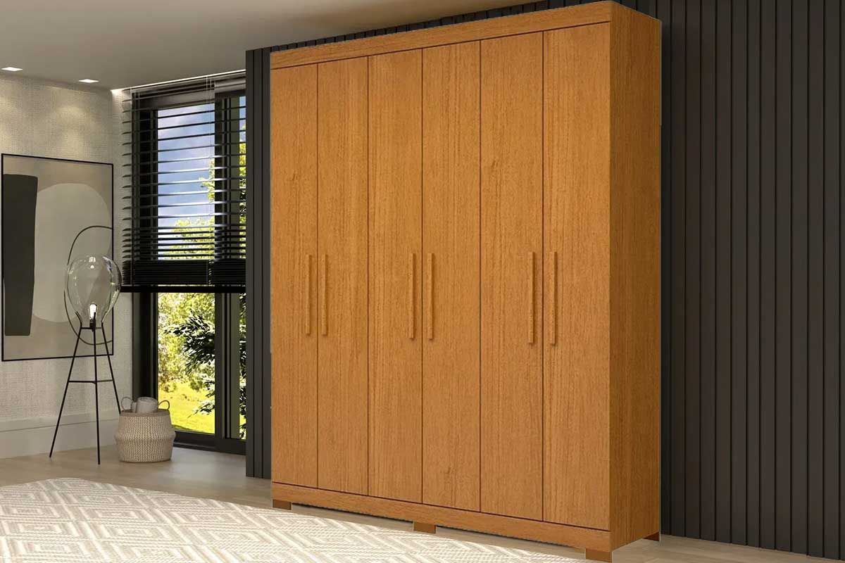 Guarda Roupa Casal 6 Portas e 2 Gavetas Lana ACP