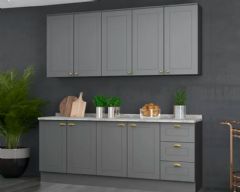 Cozinha Completa Americana 6 Peças (2Aéreos+2Balcões+2Complementos) CZ152 - Henn