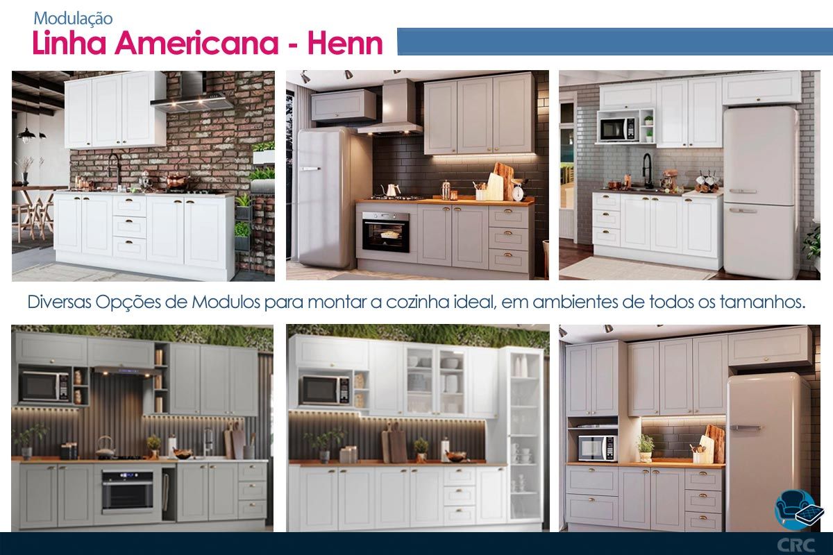 Cozinha Completa Henn 5 Peças Americana s/Pia CZ132