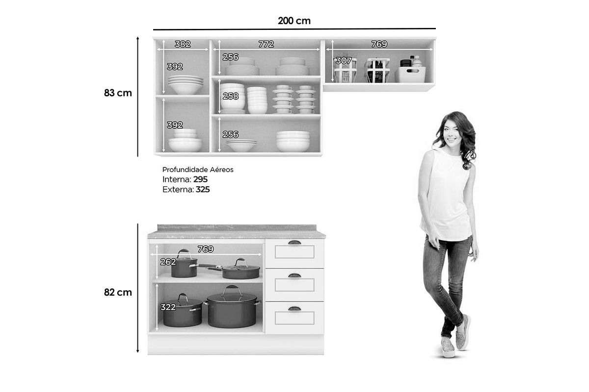 Cozinha Completa Henn 4 Peças Americana CZ148