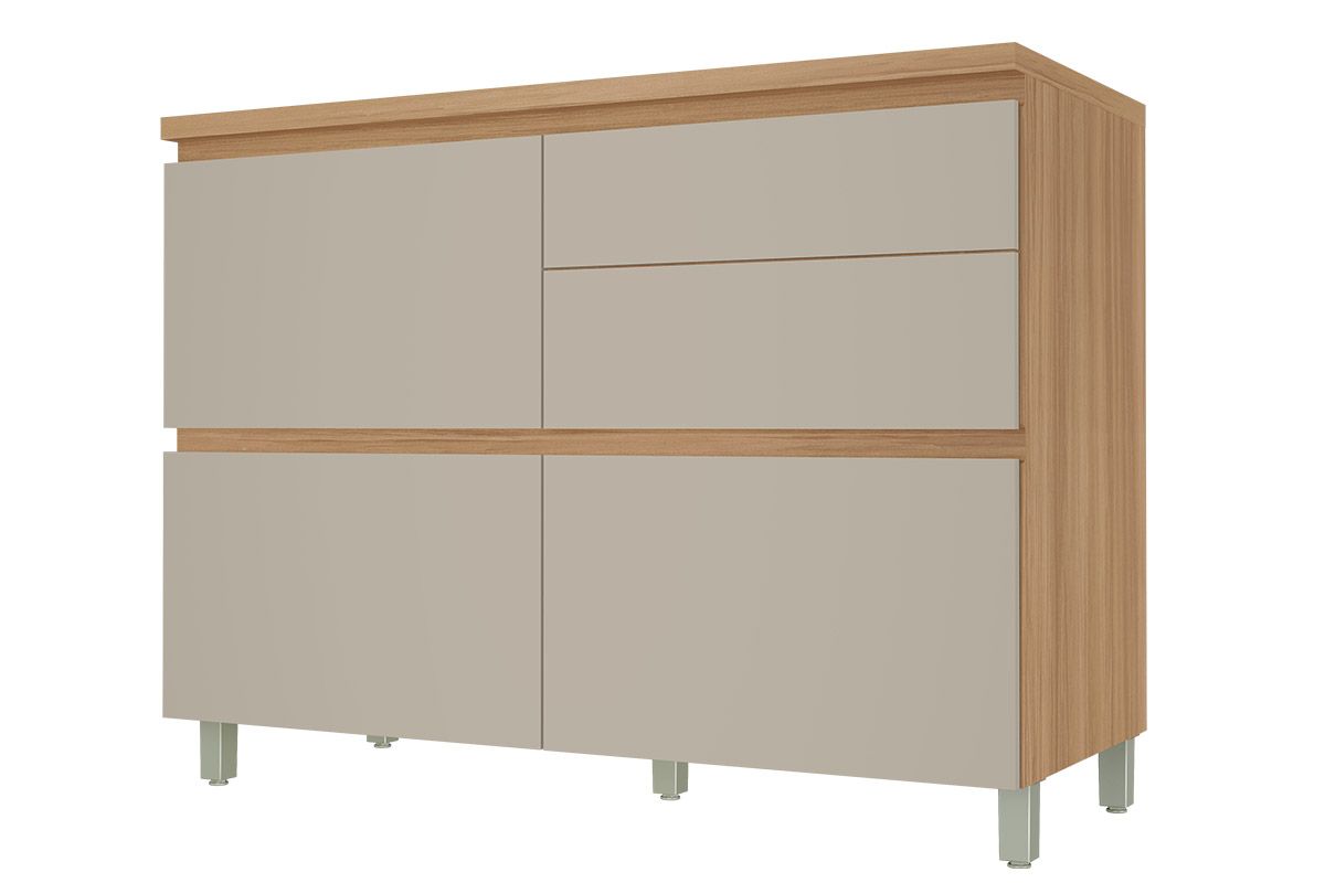 Balcão Cozinha Nesher Rainha c/1 Porta 4Gavs 120cm