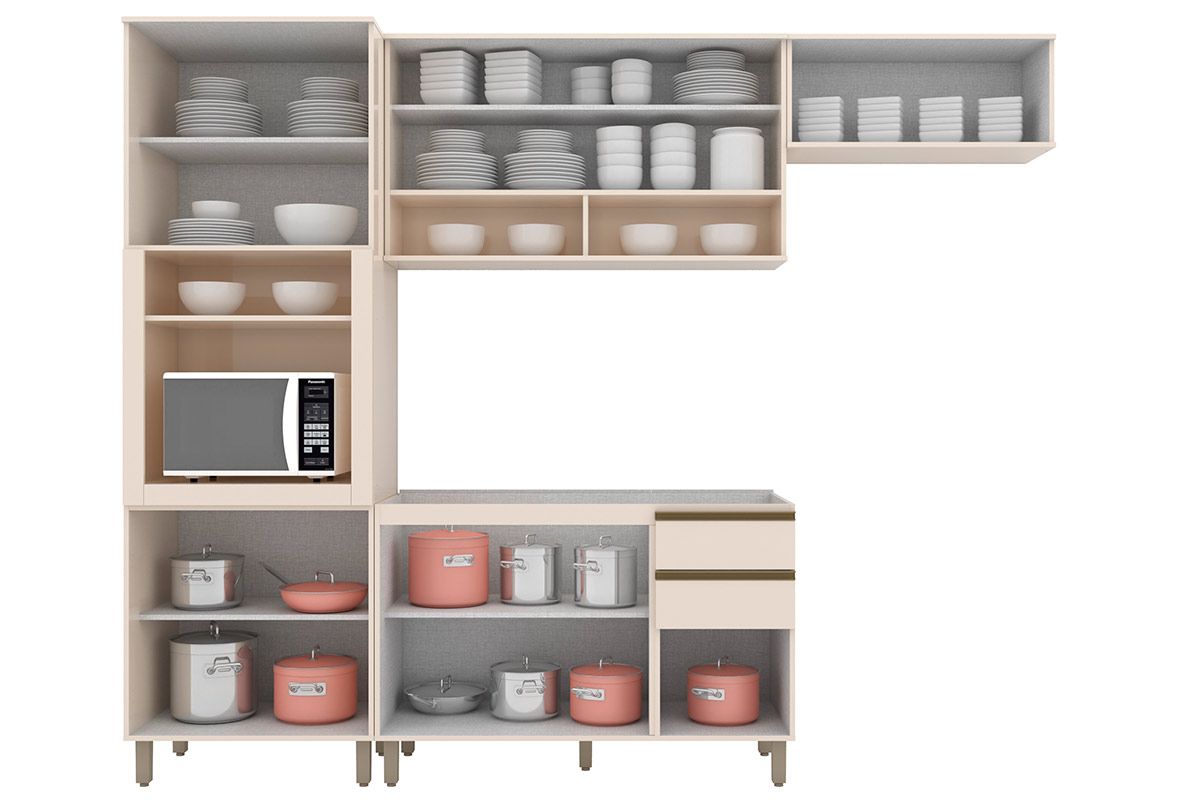 Cozinha Completa Henn 4 Peças Connect s/Pia C04P01