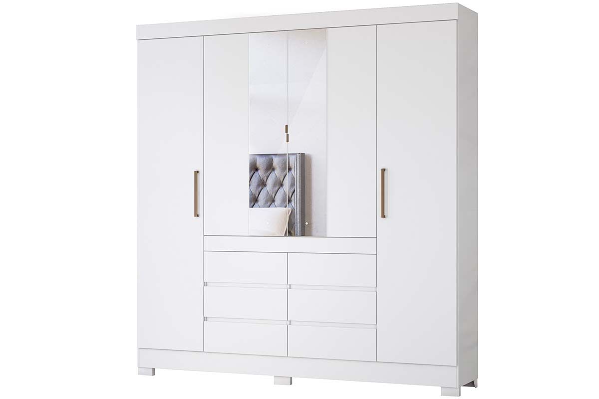 Guarda Roupa Casal 4 Portas (2 c/Espelho) e 6 Gavetas Cadis Demóbile Guarda Roupa Casal 4 Portas (2 c/Espelho) e 6 Gavetas Cadis Demóbile