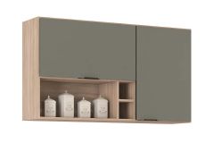 Armário Aéreo Cozinha Demóbile Firenze c/2 Portas e Nicho 120cm - Avena/Menta