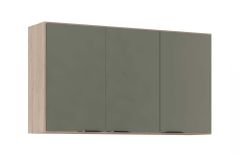 Armário Aéreo Cozinha Demóbile Firenze c/3 Portas 120cm - Avena/Menta