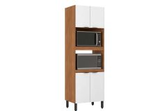 Paneleiro Cozinha Demóbile Firenze c/4 Portas 70cm - Amendola/Branco