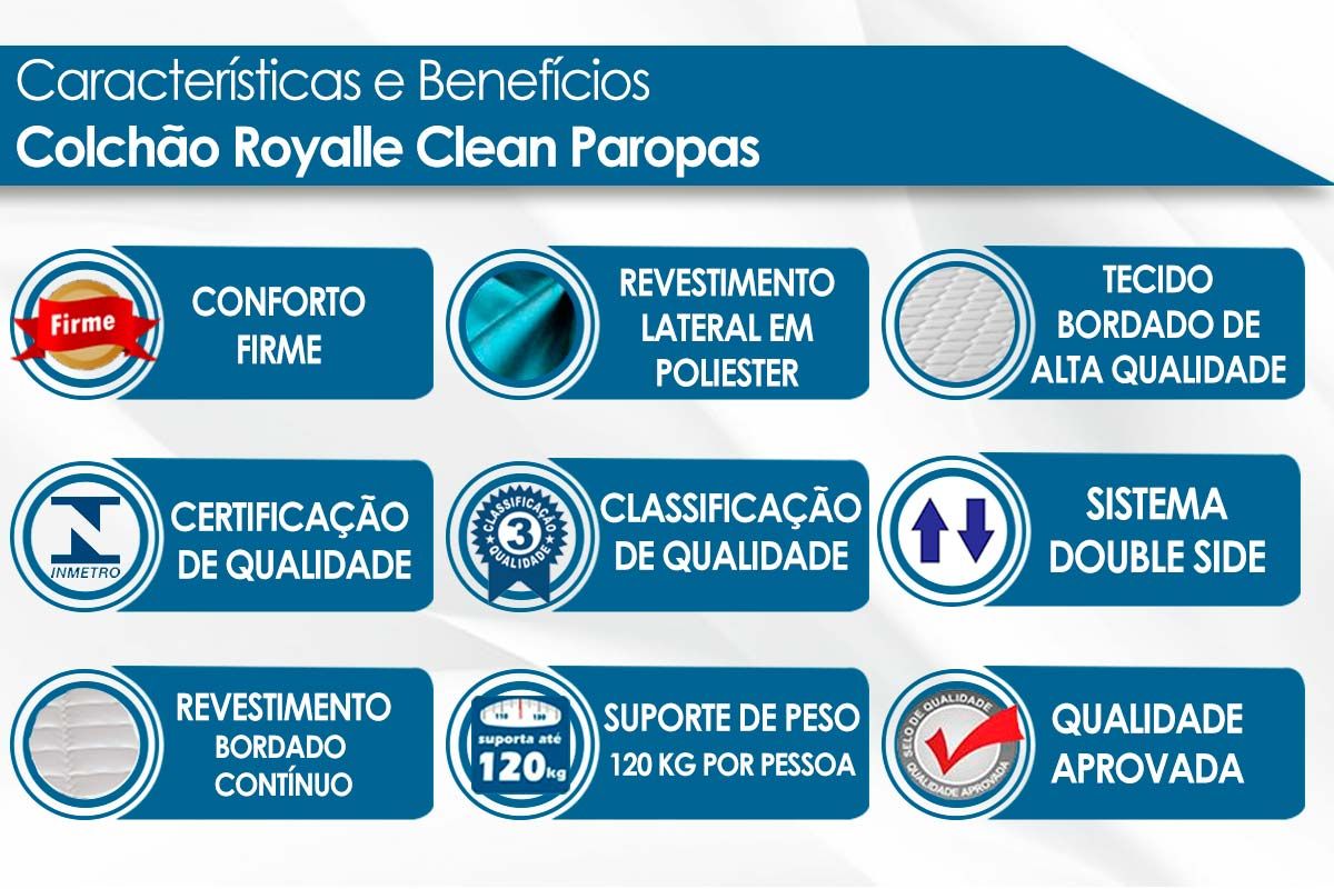 Colchão Ortopédico Paropas D65 Royalle Colchão Ortopédico Paropas D65 Royalle