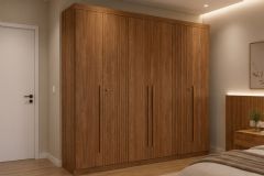 Guarda Roupa Casal 6 Portas (2 Ripadas) e 4 Gavetas Buriti S. Andirá - Jatobá