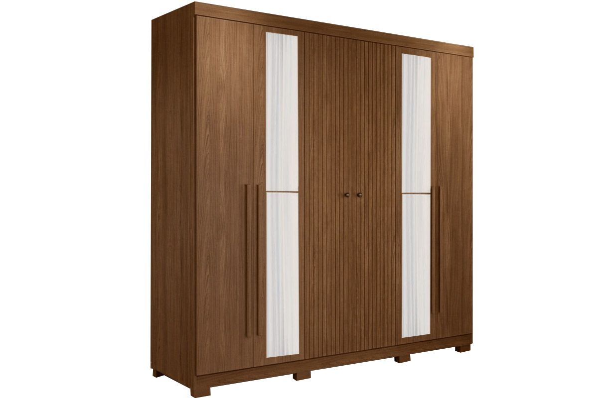 Guarda Roupa Casal 6 Portas 4Gavs c/Esp e Pés Buriti S. AndiráJatobá Guarda Roupa Casal 6 Portas 4Gavs c/Esp e Pés Buriti S. AndiráJatobá