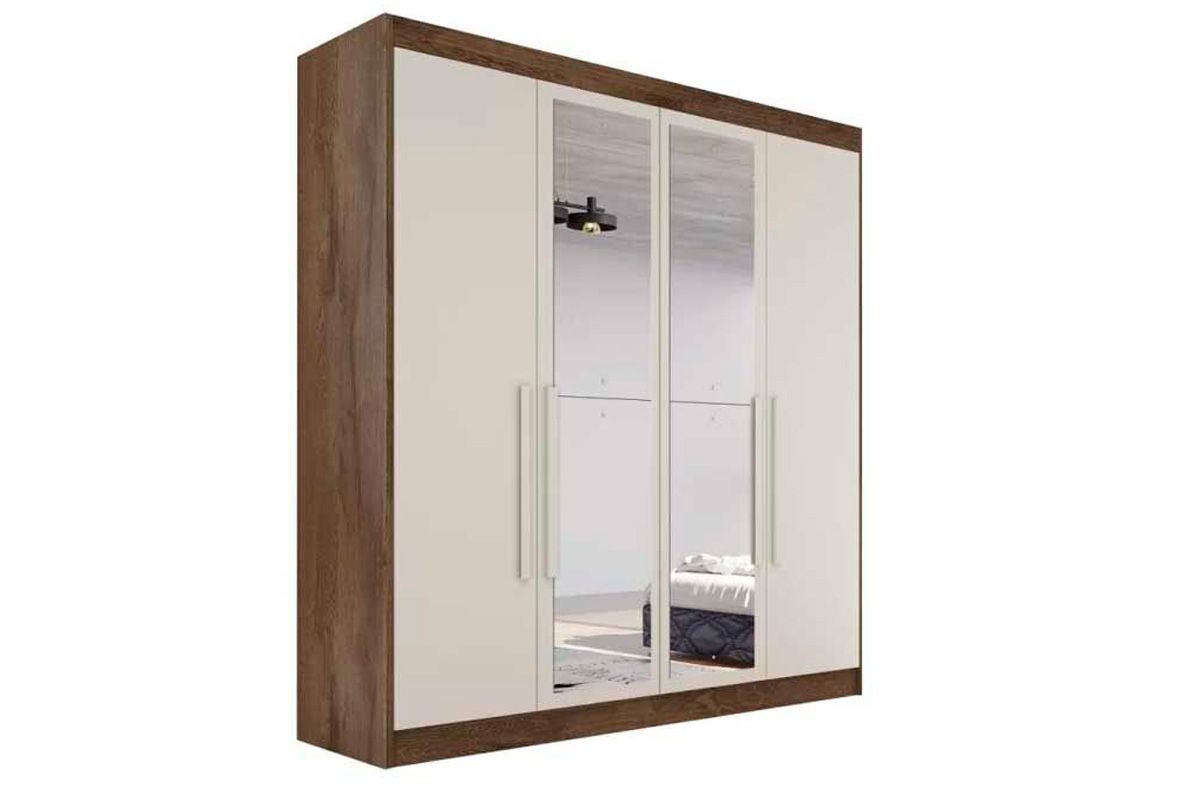 Guarda Roupa Solteiro 4 Portas c/Esp Nantes Europa