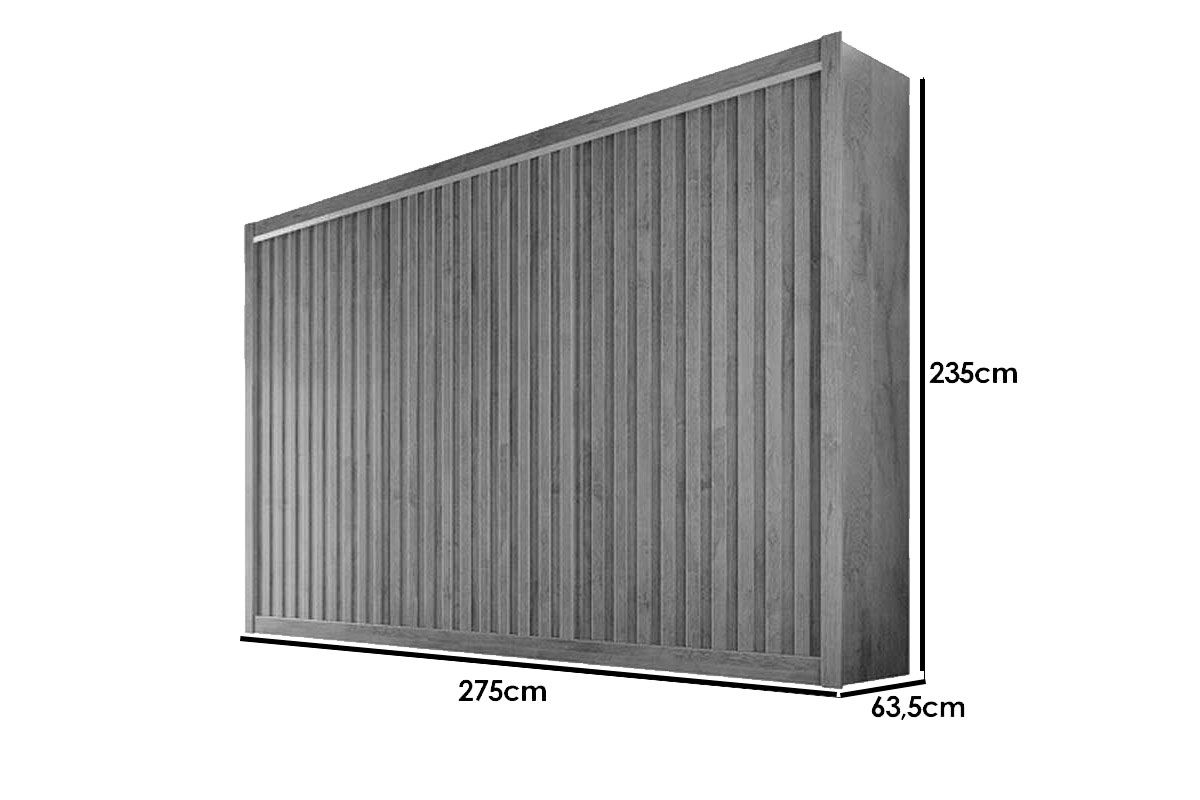 Guarda Roupa Casal 3 Portas Ripadas e 6 Gavetas York Europa Guarda Roupa Casal 3 Portas Ripadas e 6 Gavetas York Europa