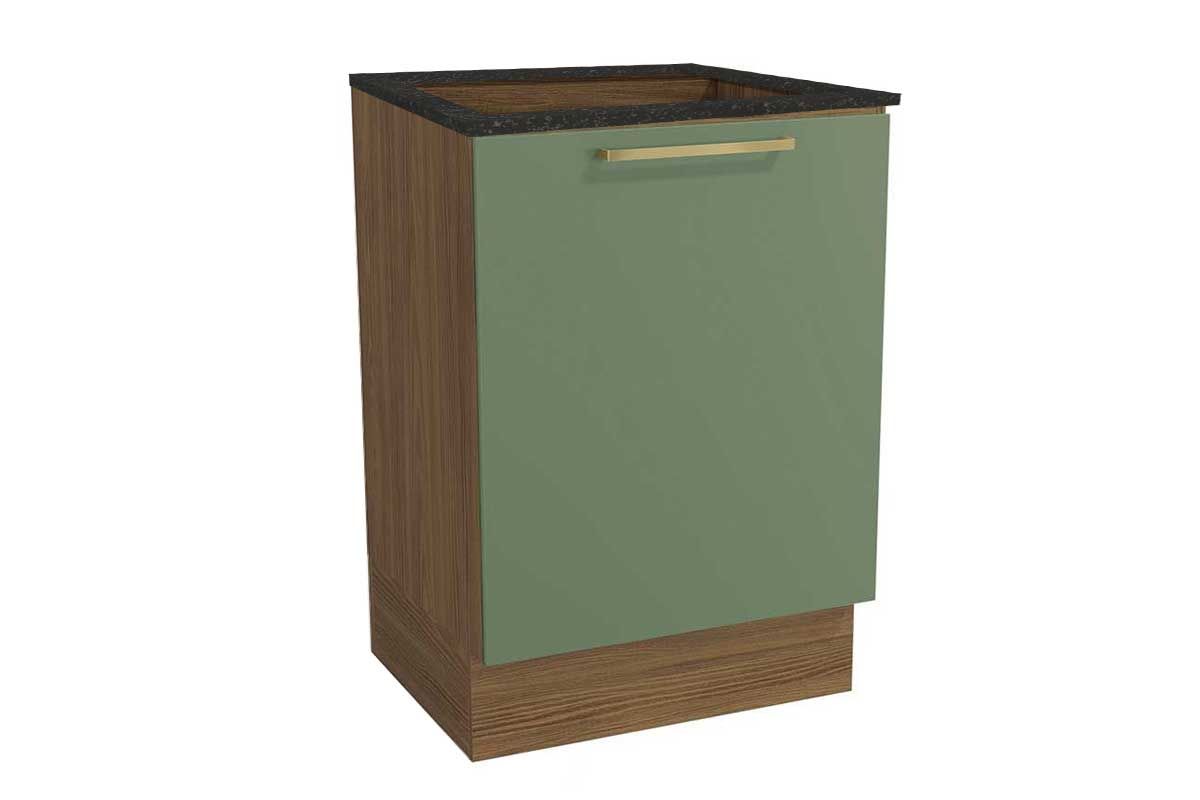Balcão Cozinha Kappesberg c/Tampo p/ Cooktop Botanic M629 c/1 Porta 60cm