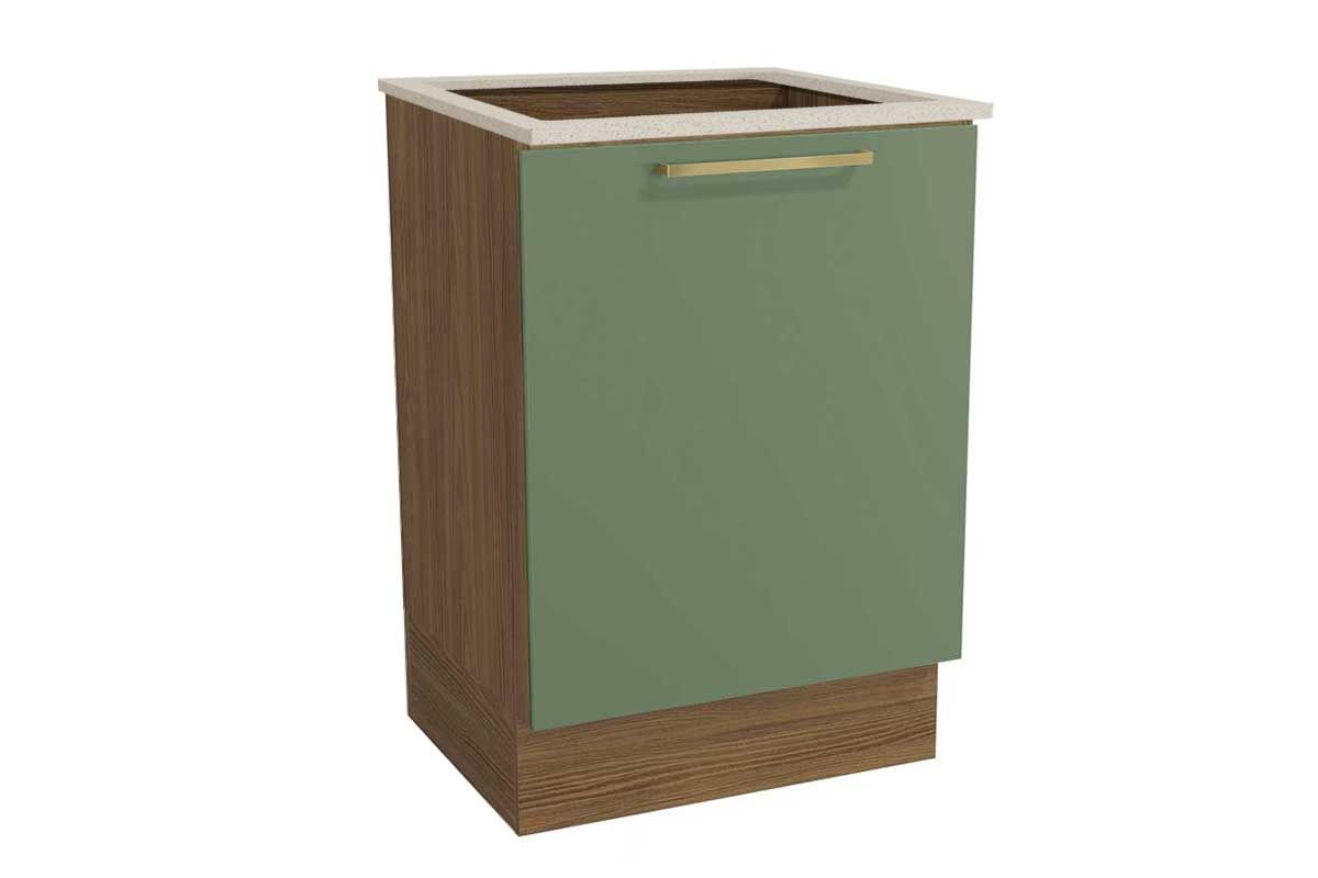 Balcão Cozinha Kappesberg c/Tampo p/ Cooktop Botanic M629 c/1 Porta 60cm