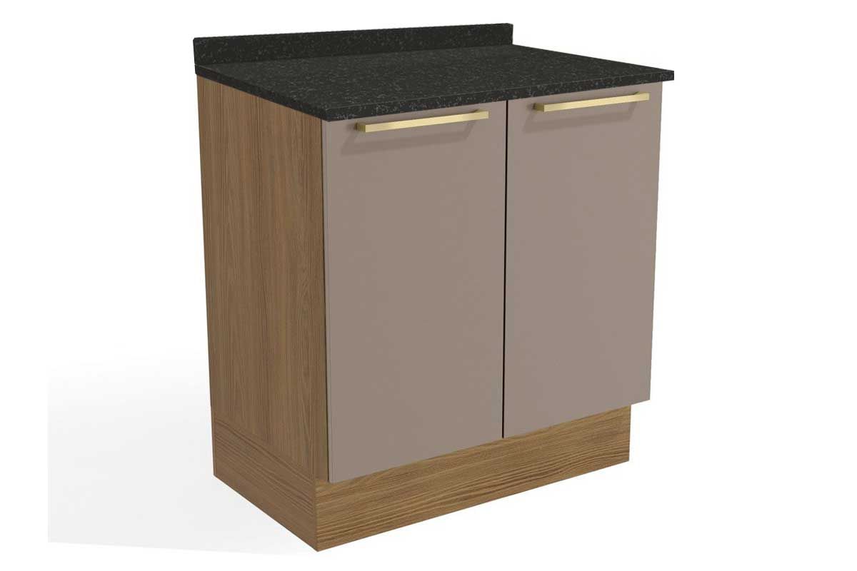 Balcão Cozinha Kappesberg c/Tampo Botanic M623 c/2 Portas 80cm