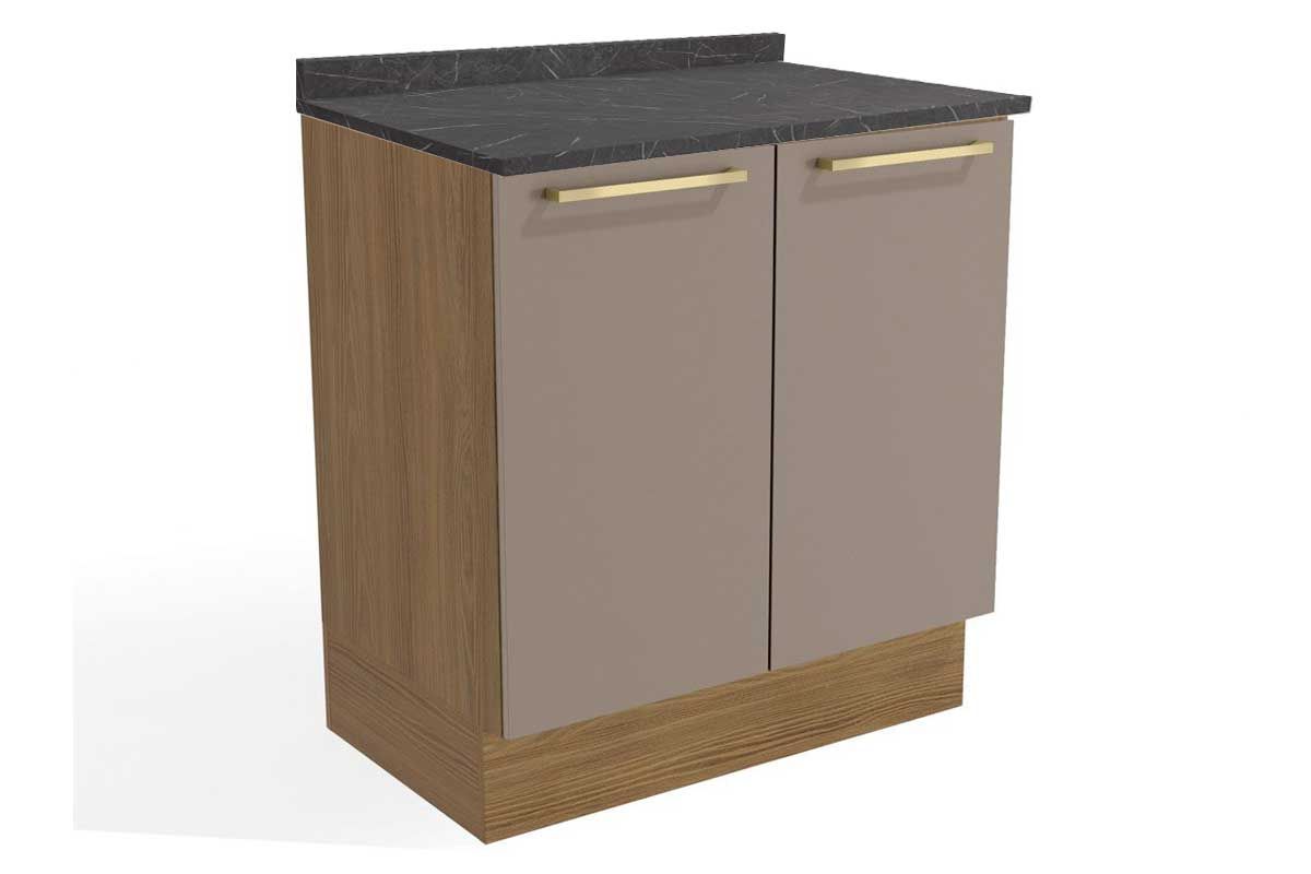 Balcão Cozinha Kappesberg c/Tampo Botanic M623 c/2 Portas 80cm