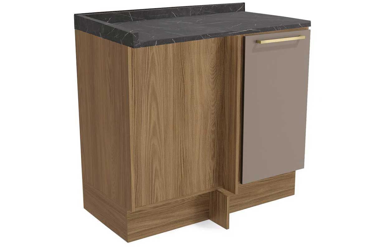 Balcão Cozinha Kappesberg c/Tampo Botanic M625 Canto Reto c/1 Porta 98cm