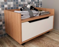 Gabinete Banheiro Suspenso c/Rodizio BN3647 s/ Cuba c/1 Gaveta 60cm Tecno Mobili