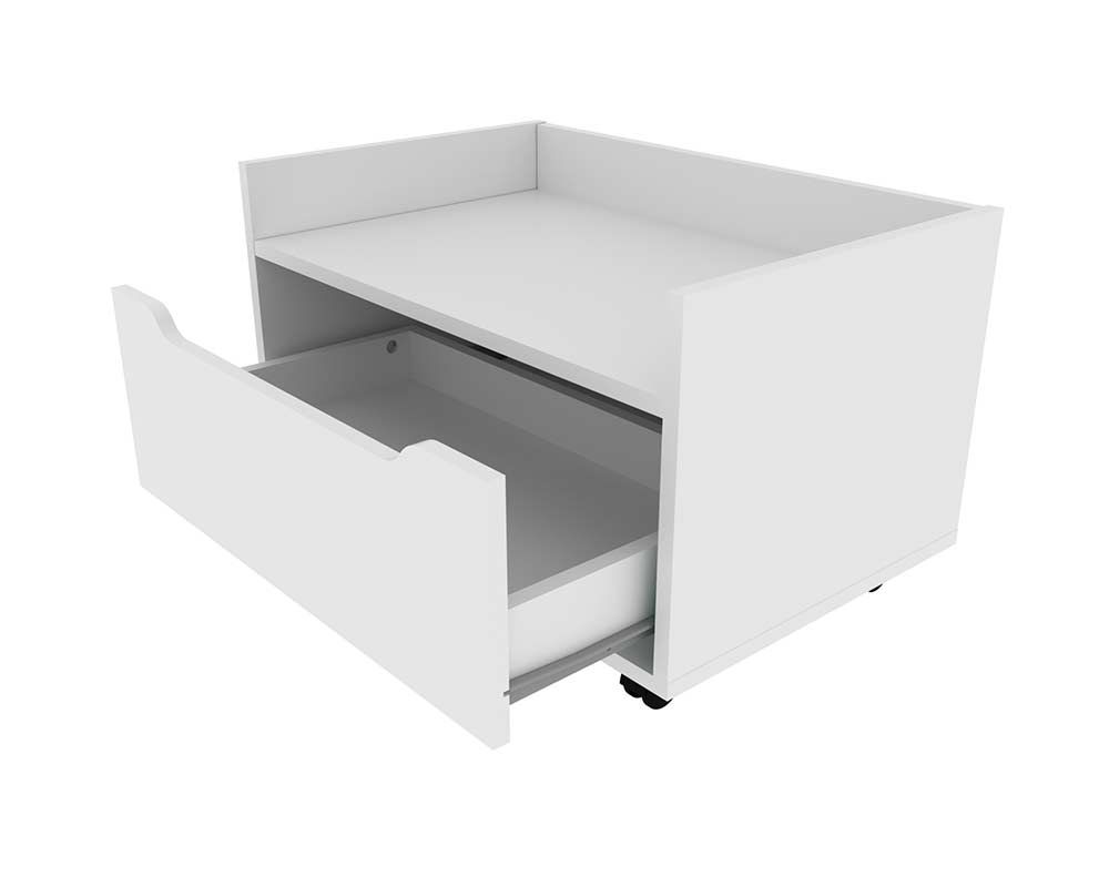 Gabinete Banheiro Suspenso c/Rodizio BN3647 s/ Cuba c/1 Gaveta 60cm Tecno Mobili