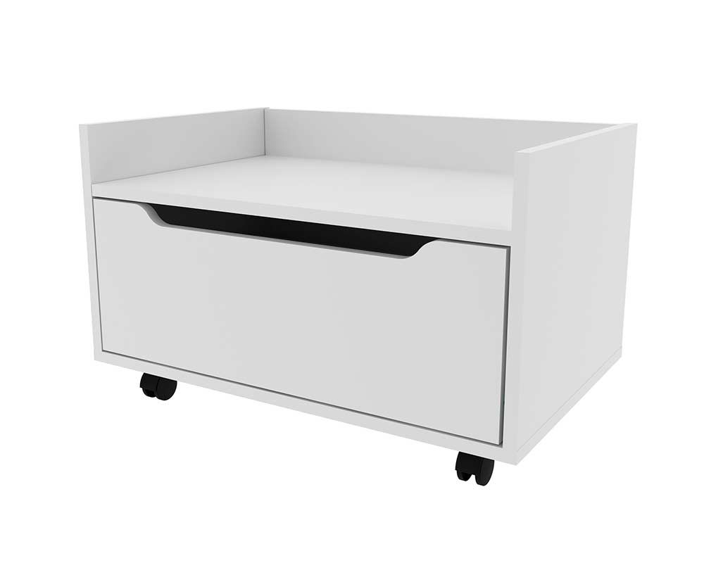 Gabinete Banheiro Suspenso c/Rodizio BN3647 s/ Cuba c/1 Gaveta 60cm Tecno Mobili
