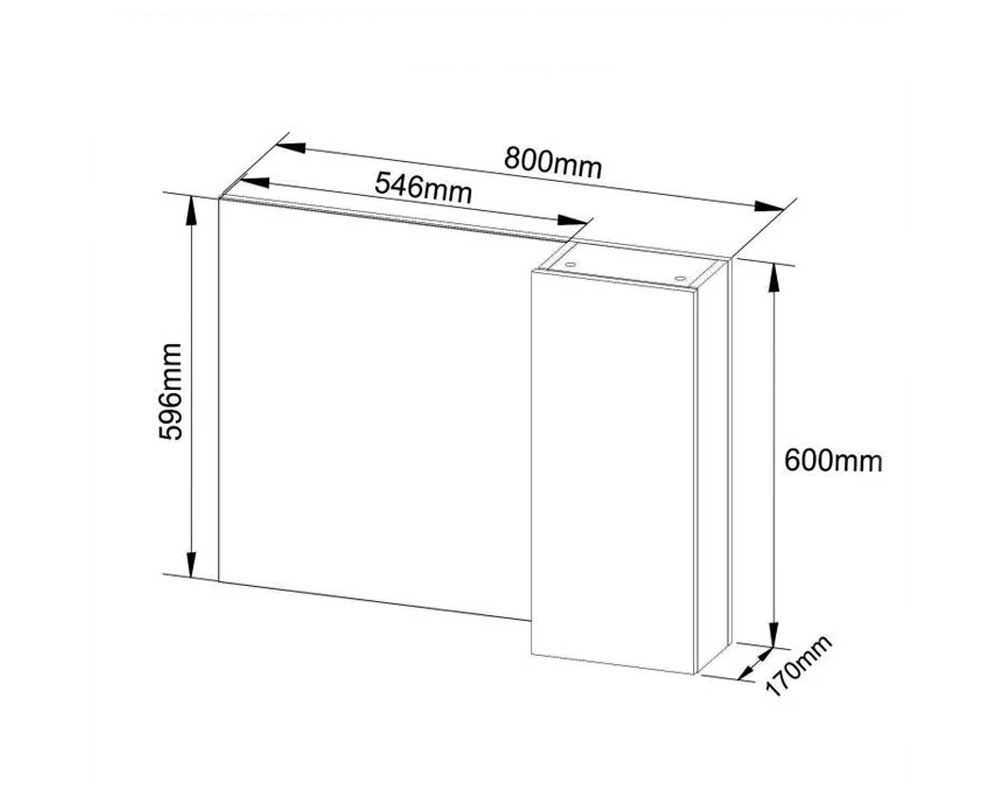 Conjunto Banheiro Balcão Suspenso BN3601 + Balcão c/Rodizios BN3603 s/ Cuba 80cm e Armário c/Espelho BN3602 Tecno Mobili