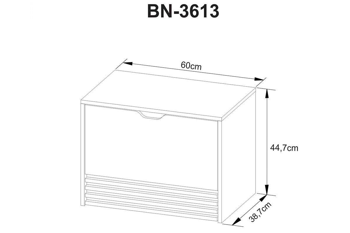 Conjunto Banheiro Balcão Suspenso BN3613 s/ Cuba 60cm e Armário c/Espelho BN3609 Tecno Mobili