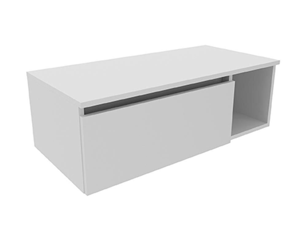 Conjunto Banheiro Balcão Suspenso BN3601 s/ Cuba 80cm e Armário c/Espelho BN3609 Tecno Mobili