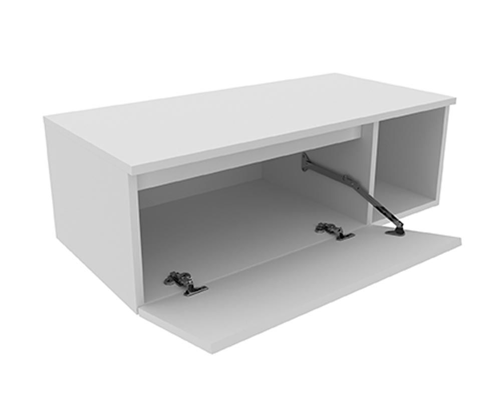 Conjunto Banheiro Balcão Suspenso BN3601 s/ Cuba 80cm e Armário c/Espelho BN3609 Tecno Mobili