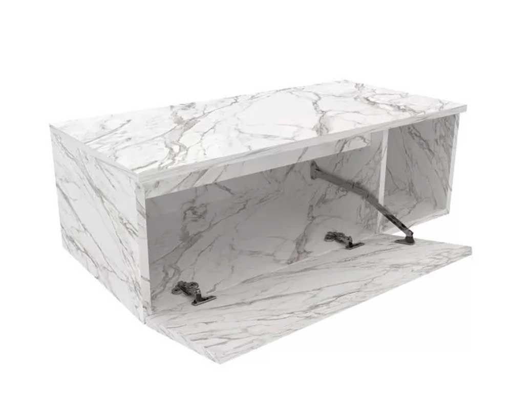 Conjunto Banheiro Balcão Suspenso BN3601 s/ Cuba 80cm e Armário c/Espelho BN3614 60cm Tecno Mobili