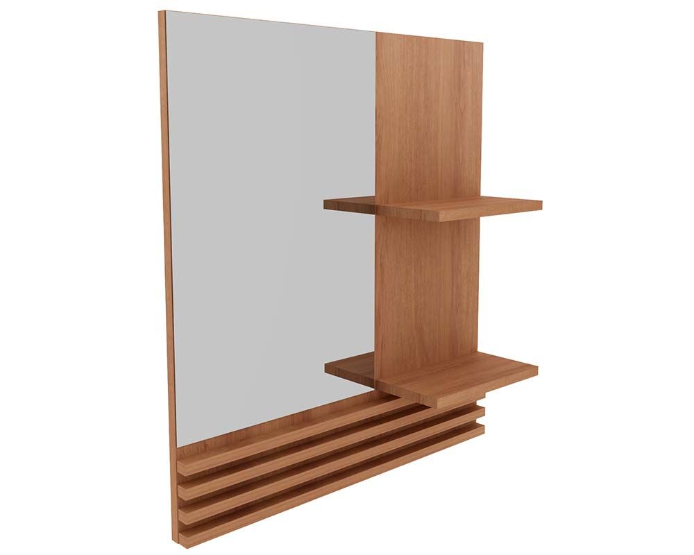 Conjunto Banheiro Balcão c/Rodizios BN3603 s/ Cuba 80cm e Armário c/Espelho BN3614 Tecno Mobili