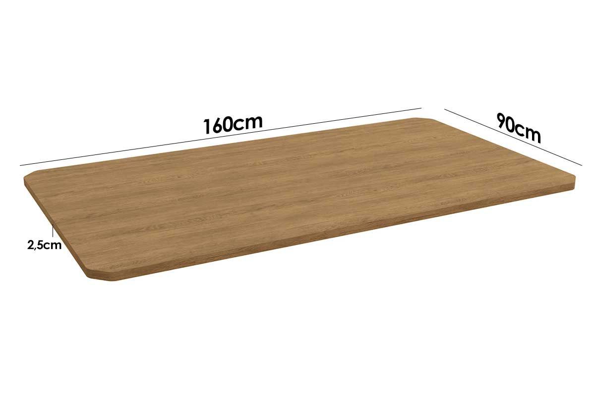Sala Jantar Mesa Reno c/ Tampo de Madeira 160cm e 6 Cadeiras Amsterdã - Kappesberg