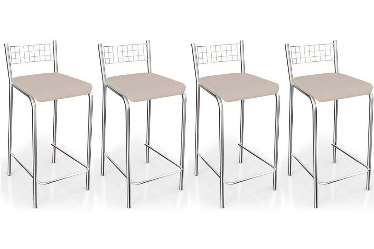 Banqueta Sala de Jantar Zurique B605 Kit 4 Un Kappesberg