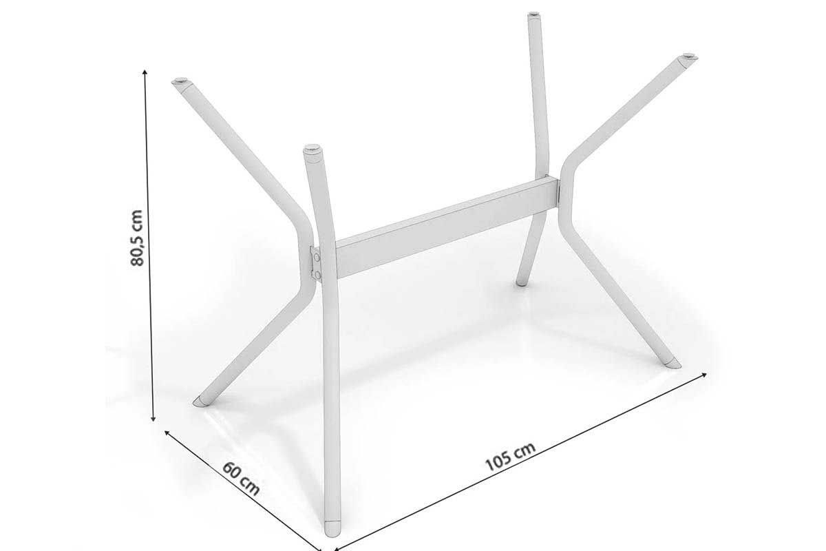Mesa Jantar Loire Aço c/ Tampo Madeirado 136x90cm Kappesberg