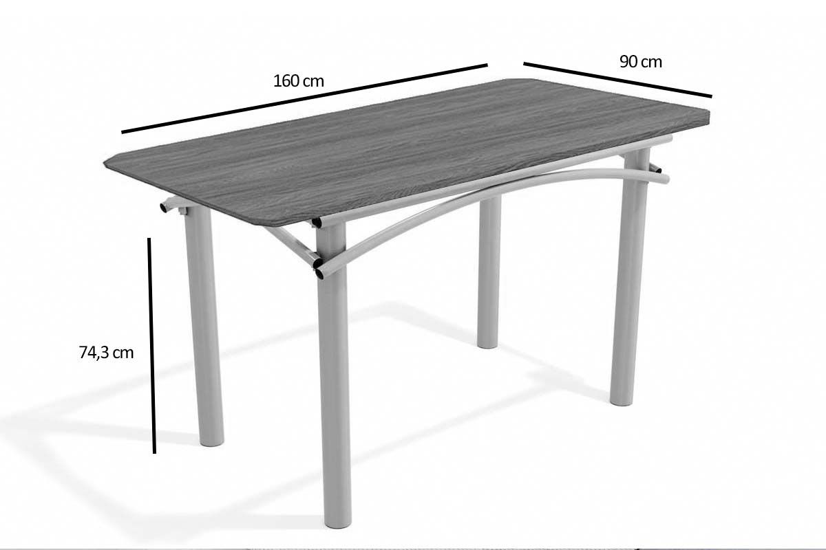 Sala Jantar Mesa Elba c/ Tampo de Madeira 136cm e 4 Cadeiras Portugal - Kappesberg