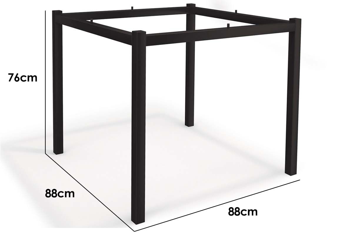 Sala Jantar Mesa Reno c/ Tampo de Madeira 90cm e 4 Cadeiras Amsterdã - Kappesberg