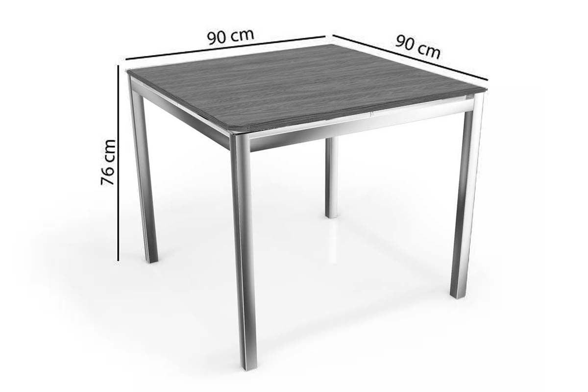 Sala Jantar Mesa Reno c/ Tampo de Madeira 90cm e 4 Cadeiras Portugal - Kappesberg