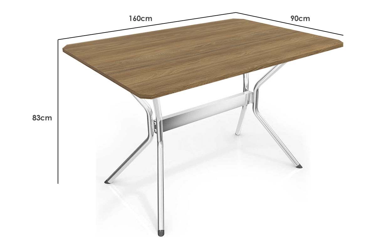 Mesa Jantar Loire c/ Tampo 1,60cm Kappesberg