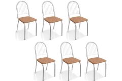 Cadeira Jantar Noruega C077CR Aço Kit 6 Un Kappesberg