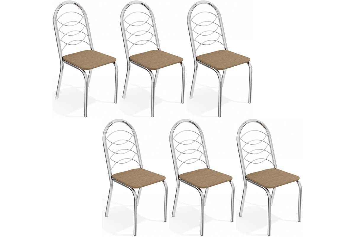 Cadeira Jantar Holanda C009CR Aço Kit 6 Un Kappesberg