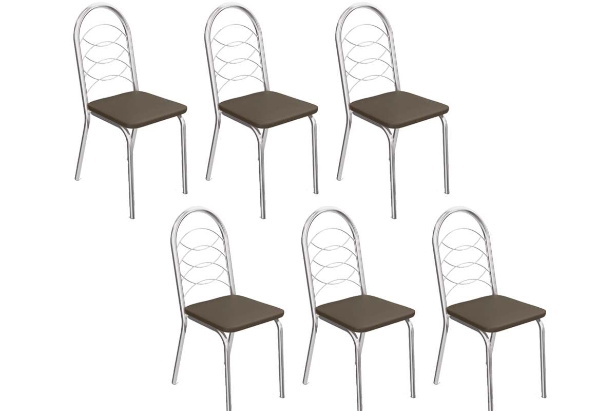 Cadeira Jantar Holanda C009CR Aço Kit 6 Un Kappesberg