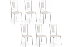 Cadeira Jantar Florença C005CR Aço Kit 6 Un Kappesberg