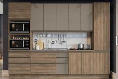 Cozinha Completa Maxxi 7 Peças (2Aéreos+2Balcões+1Torre Quente+1Paneleiro+1Complemento) s/Pia CZ260 - Kappesberg