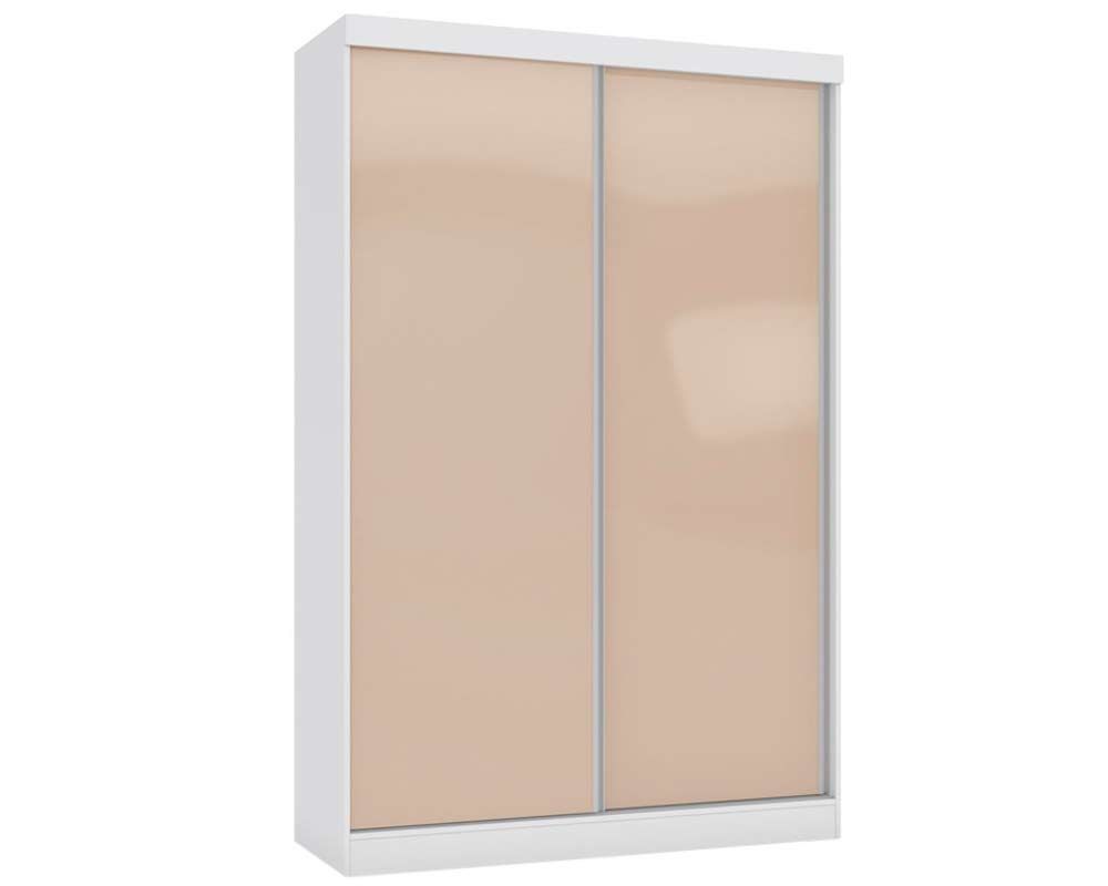 Guarda Roupa Solteiro 2 Portas Correr N571 KappesbergFlex Branco/Branco ou Macadamia Guarda Roupa Solteiro 2 Portas Correr N571 KappesbergFlex Branco/Branco ou Macadamia